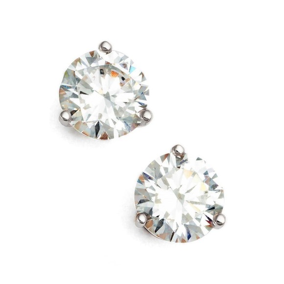 Nordstrom Jewlery Women's Silver Cubic Zirconia Earrings - Picture 1 of 7